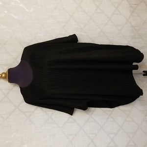 Cervelle Womens Vintage Oversized Black Blouse Top Size Large
